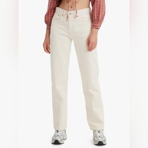 Levi's Low Pro Straight White Size 28 Straight Leg Jeans Denim Pants Coton
